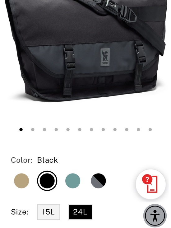 Chrome Other - Chrome Black Men’s Messenger Bag with Front Utility Pockets